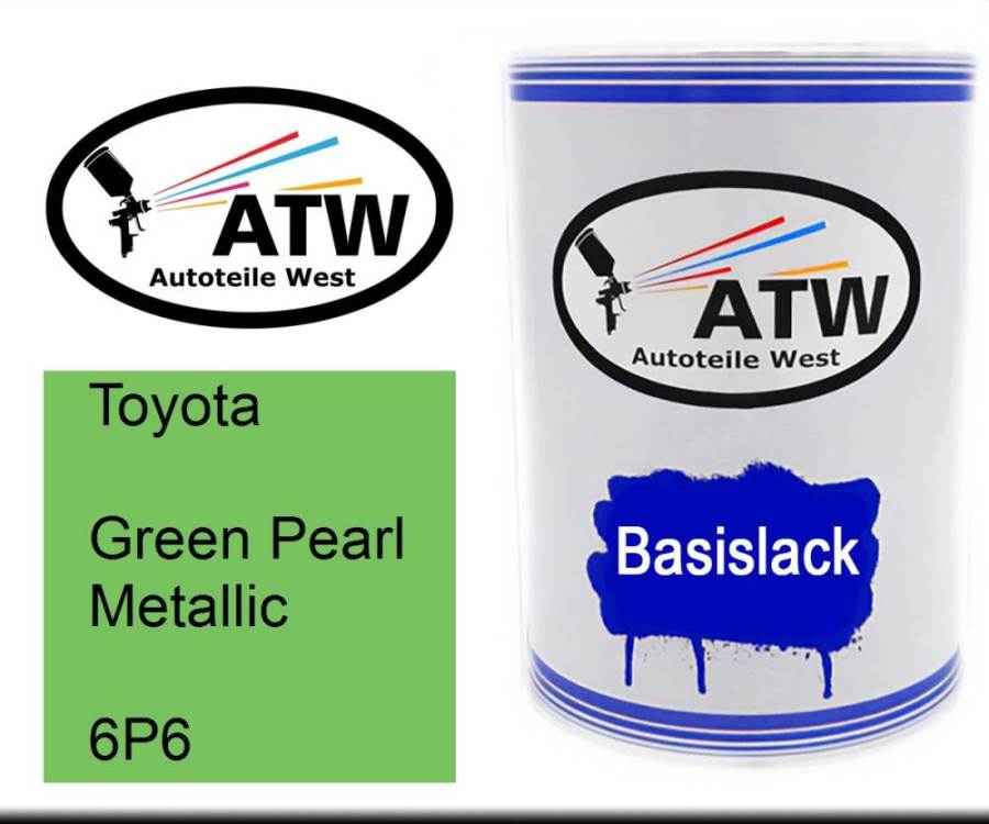 Toyota, Green Pearl Metallic, 6P6: 500ml Lackdose, von ATW Autoteile West.